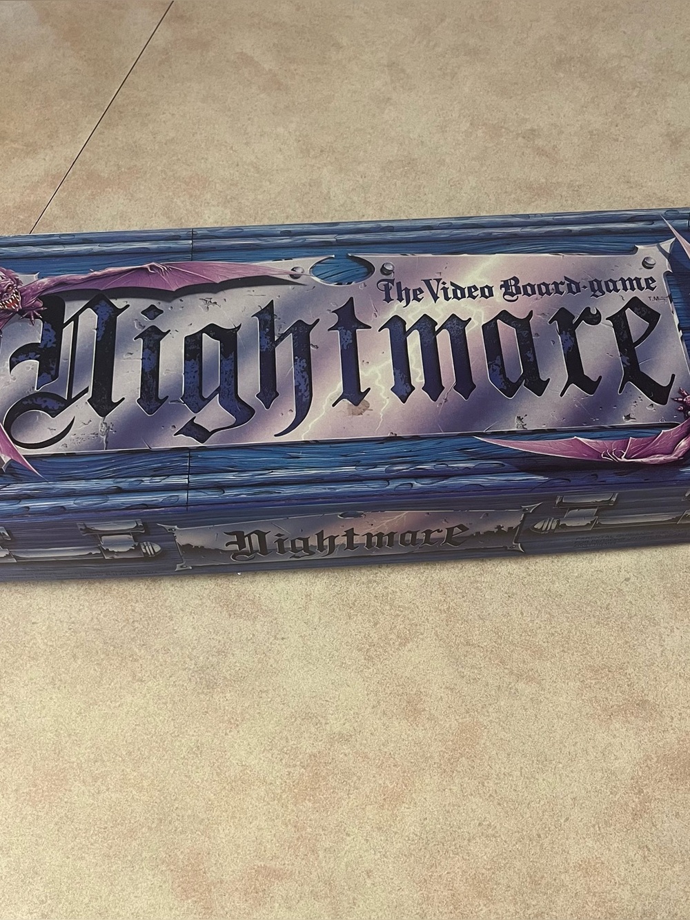 New 1991 "Nightmare" VHS Board Game Open Box (Never Played / Unpunched Tokens)